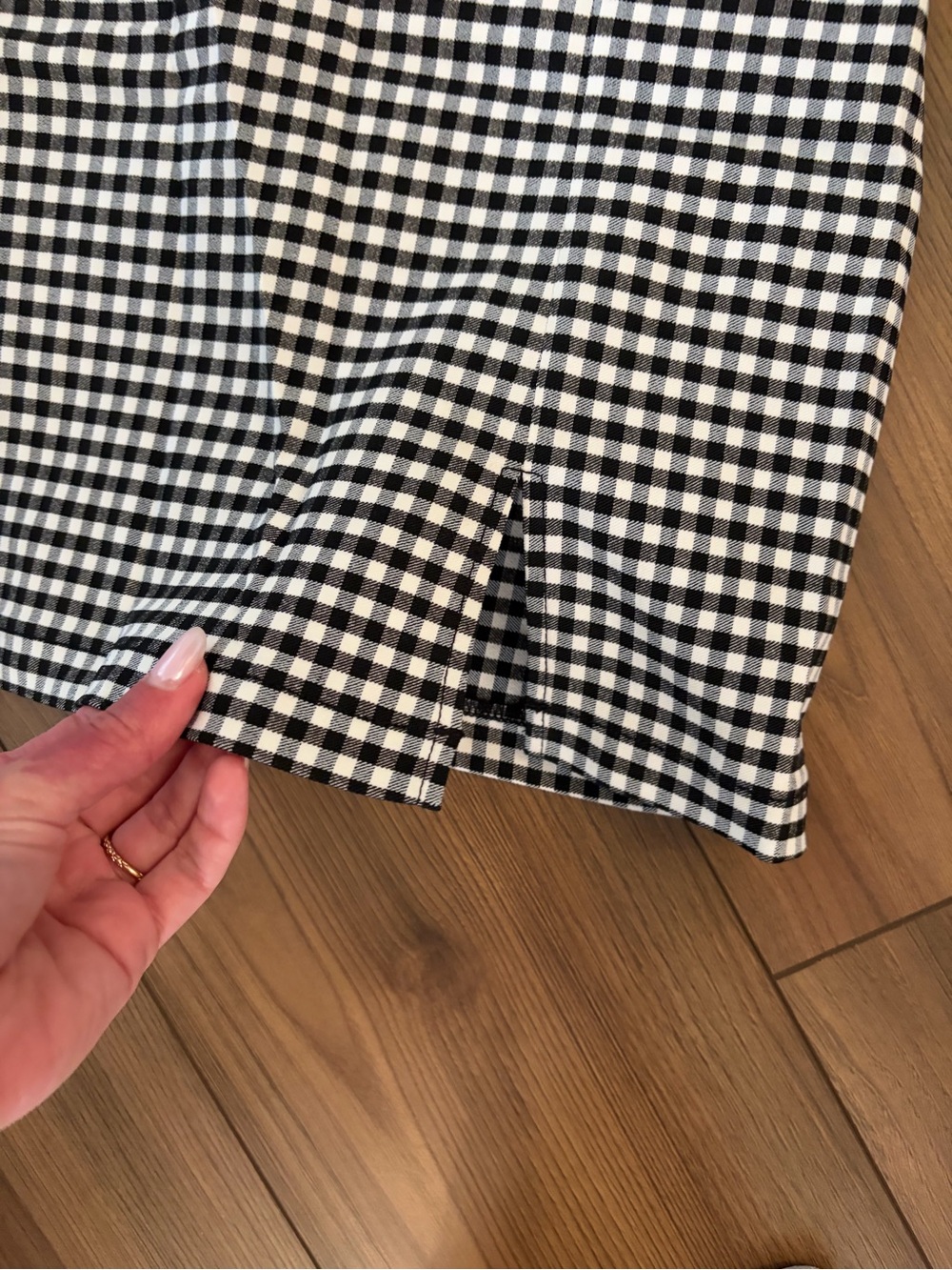 Shinestar Black and White Gingham Mini Skirt - Picture 2 of 3